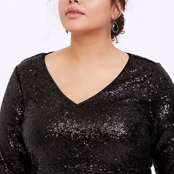 Torrid Black Sequin Shift Dress - Picture 3 of 7